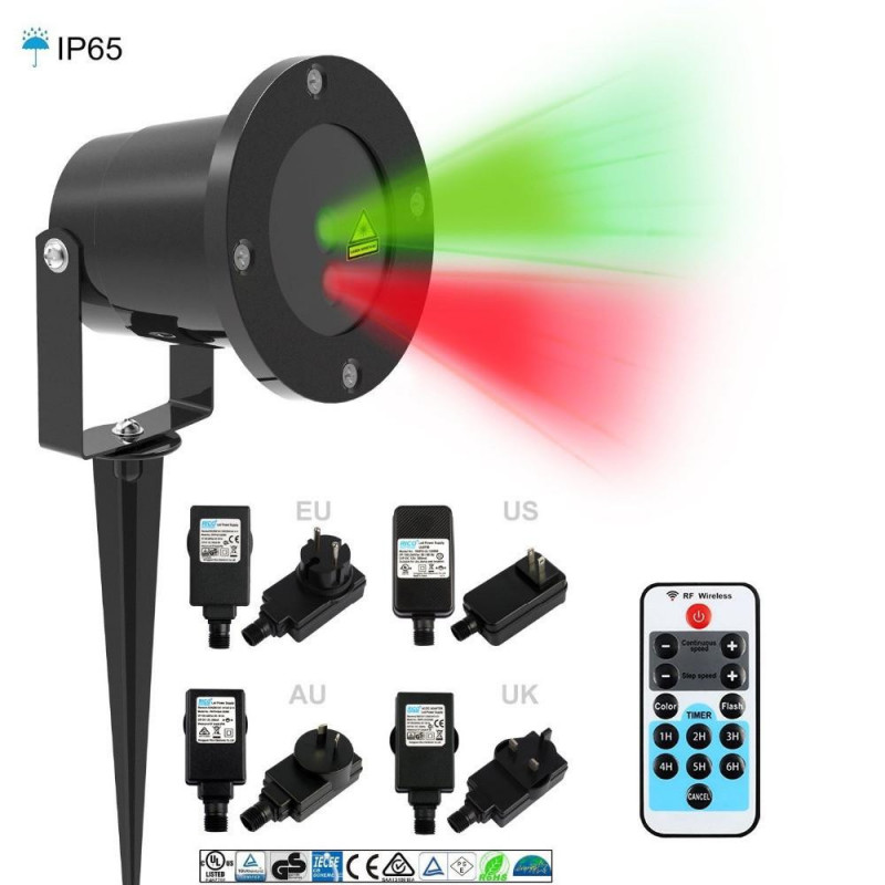 Laser Jul Lights Utomhus Ip65 Vattentät Röd Grön Utomhus Laser Stjärna Ojektor Rg Ljus Dekorationer