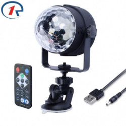 Zjright Ir Avlägsen Rgb Led Kristall Magi Roterande Boll Skede Ljus 4m Usb 5v Färgrik Ktv Dj Ljus Disko