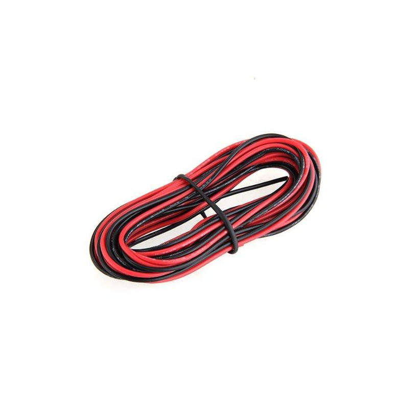 Wsfs 2x 3m 24 Mätare Awg Silikon Gummi Tråd Kabel Röd Svart Flexibel
