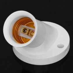 E27 Sned Skruva Uttag Vit Plast Ljus Glödlampa Bas Vägg Lampa Innehavare Adapter Omvandlare Växelström