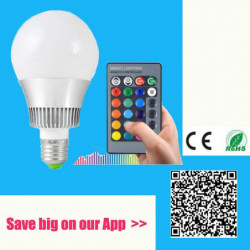 Ac85265v 20w E27 Rgb Led Belysning Färgrik Led Glödlampa Lampa Fläck Ljus Med Avlägsen Kontrollera