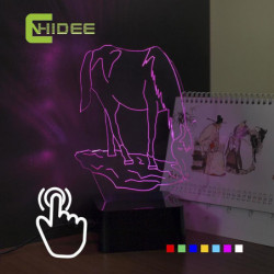 Usb Het 7 Färger Skiftande Djur Luces Navidad Häst Led Natt Lights 3d Led Skrivbord Tabell Lampa Som