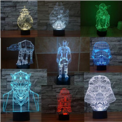 Stjärna Wars 3d Led Natt...