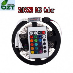 Rgb Led Remsa 5m 300led 3528 Smd 24key Ir Avlägsen Kontroller Flexibel Ljus Led Tejp Likström 12v Hem