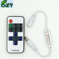 Dc524v 12a Mini Rf Dimmer Kontroller W 11keys Rf Avlägsen Controll För 5050 3528 Enda Färg Led Remsa