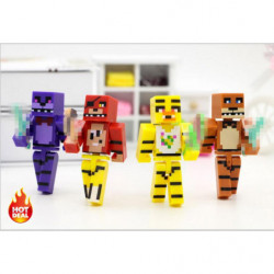 4pack Uppsättning Minecraft Fem Nätter På Freddy 39 S 4 Fnaf Rävaktig Tjej Bonnie Freddy Handling