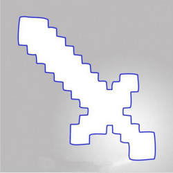 Aste Design Mini Storlek 45cm Minecraft Blå Diamant Svärd Mjuk Eva Skum Leksak Svärd Minecraft Klassisk