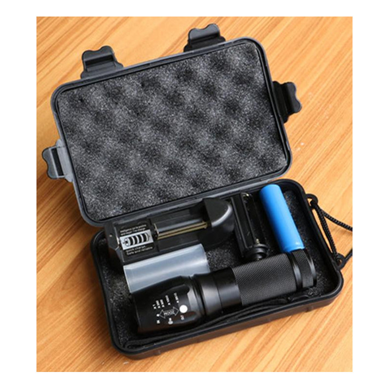 Kraftfull X800 Led Flashligh Cree Xml2 8000 Lumen Led Fackla Zoombar Ficklampa Led Lampa Batteri Laddare