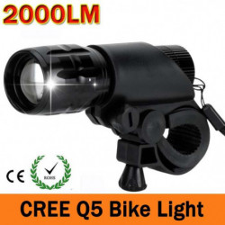 Cykel Ljus 7 Watt 2000 Lumen 3 Läge Cree Q5 Led Cykel Ljus Främre Fackla Vattentät Fackla Hållare