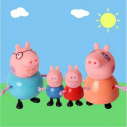 4pack Peppa Gris Leksaker Pvc Handling Siffror Familj Medlem Gris Leksak Juguetes Bebis Unge Födelsedag