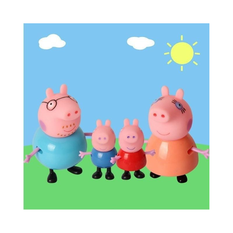 4pack Peppa Gris Leksaker Pvc Handling Siffror Familj Medlem Gris Leksak Juguetes Bebis Unge Födelsedag
