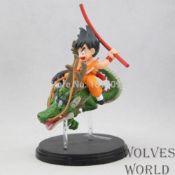14cm Drake Boll Z Super Saiyan Goku Med Drake Ridning Pvc Handling Siffror Samling Modell Leksak Docka