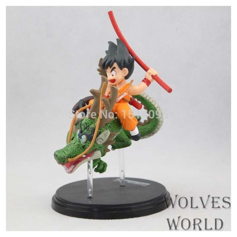 14cm Drake Boll Z Super Saiyan Goku Med Drake Ridning Pvc Handling Siffror Samling Modell Leksak Docka