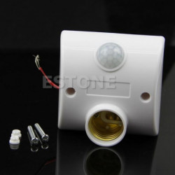 F85 E27 220v Infraröd Rörelse Sensor Automatisk Ljus Lampa Hållare Växla