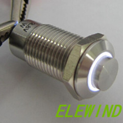 Elewind 12mm Ringa Upplyst Låsning Typ Skjuta På Knapp Växla Pm121h10ze J W 2 8v S