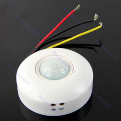 Ir Infraröd Rörelse Sensor Lampa Tak Vägg Automatisk Ljus Kontrollera Växla Vit