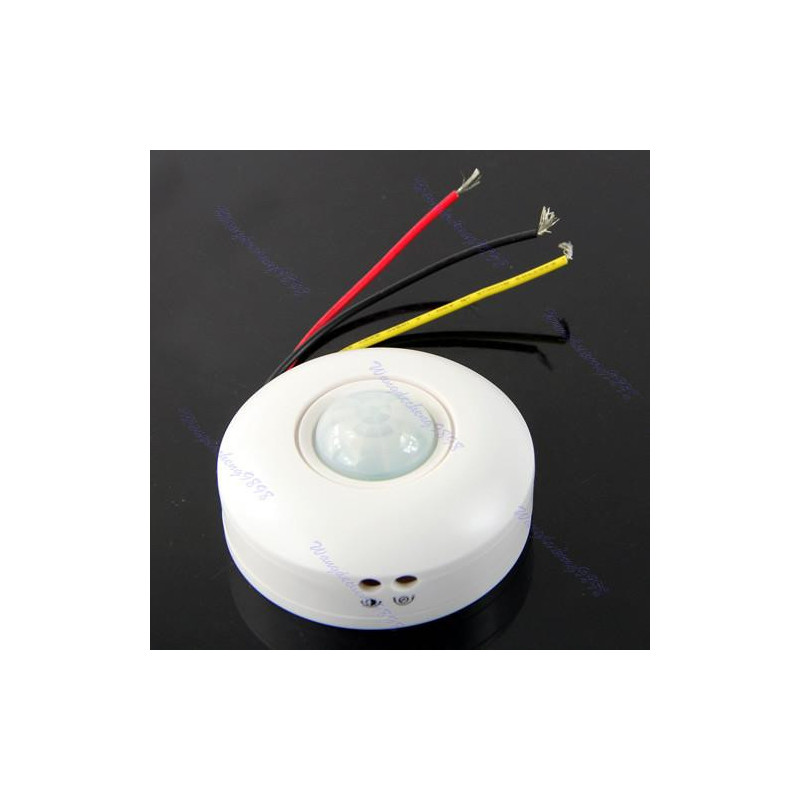 Ir Infraröd Rörelse Sensor Lampa Tak Vägg Automatisk Ljus Kontrollera Växla Vit