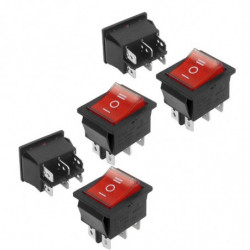 5 St Dpdt Neon Ljus På Av På Rocker Växla Växelström 250v 15a 125v 20a