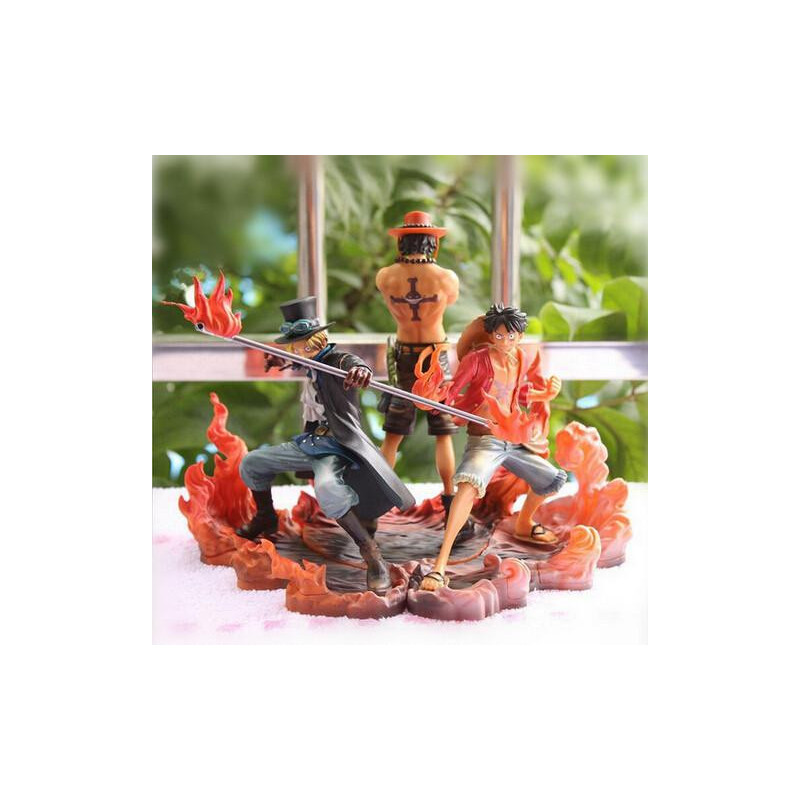 3pcs Uppsättning 1417cm Ett Bit Apa D Luffy Ess Sabo Samlare Handling Figur Leksaker Jul Leksak