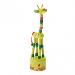Slumpmässig Leverans Bebis Rolig Trä Leksaker Utvecklingspos Trunc Dans Stående Rocking Giraff Djur