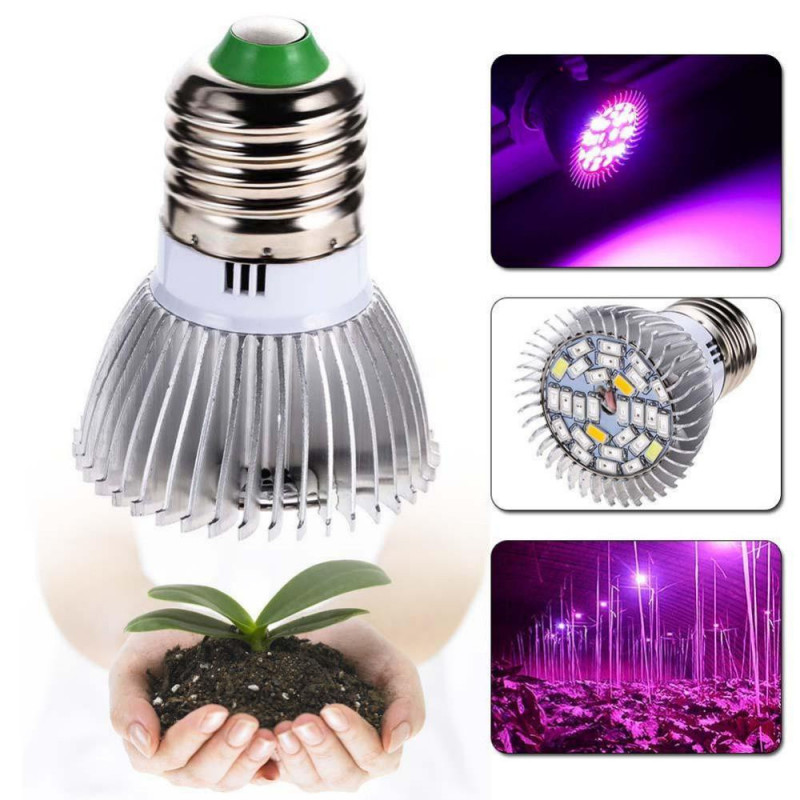 28w Full Spektrum E27 Led Växa Ljus Växande Lampa Ljus Glödlampa För Blomma Växt Frukt Led Lampor