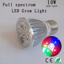 Full Spektrum Led Växa Ljus 10w E27 För Plantor Tillväxt Blommande Frukt Hydroponics Systemet Växa