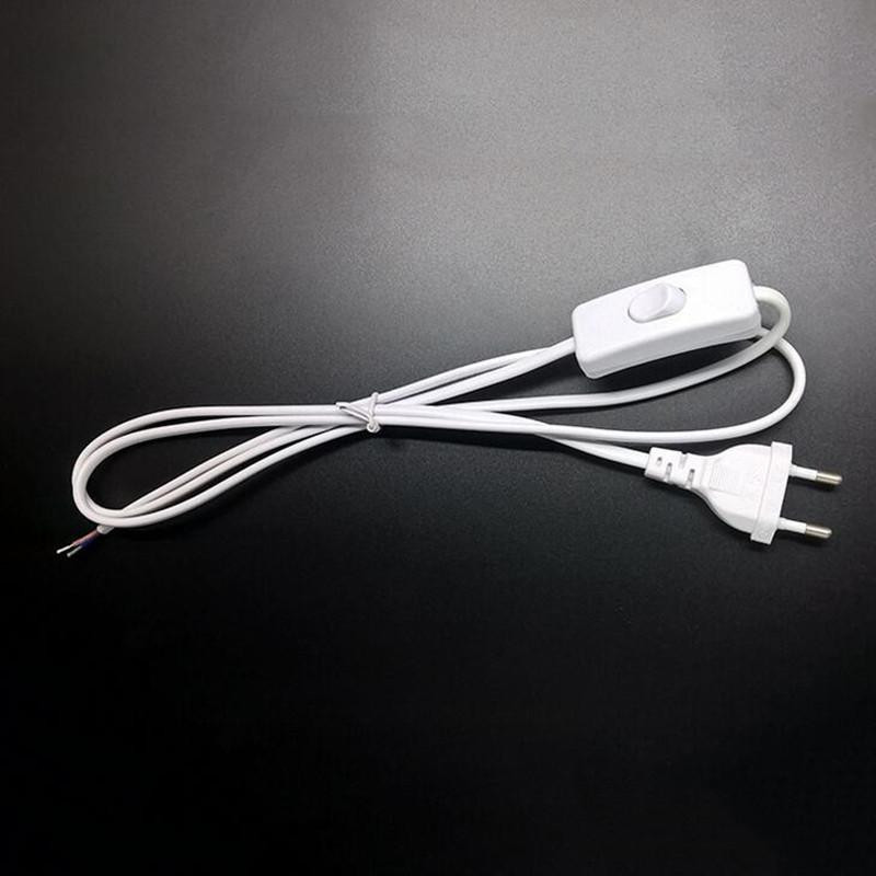 Linje Kabel 1 8m På Av Kraft Sladd För Led Lampa Med Knapp Växla Växla Oss Eu Plugg Ljus Växlande