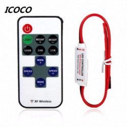 12v Rf Led Remsa Ljus Mini Trådlös Växla Kontroller Dimmer Med Avlägsen Kontrollera Mini I Kö Led