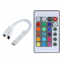 Mini Dc12v 24key Rgb Kontroller Ir Avlägsen Kontroller Med Mini Mottagare För 3528 5050 Rgb Led Remsa