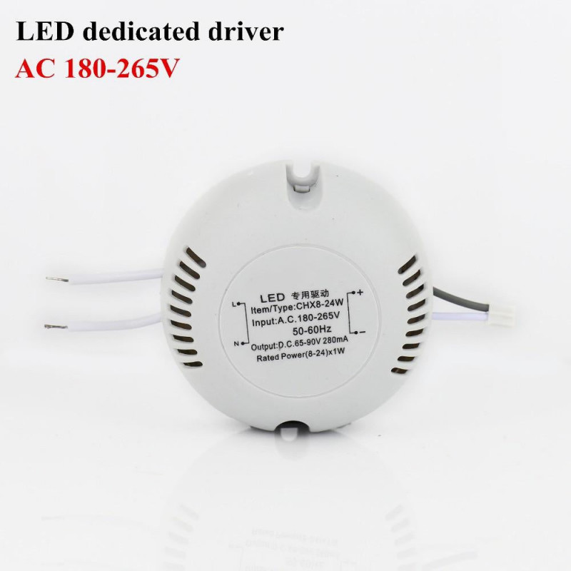 Led Förare 8w 10w 12w 14w 16w 18w 20w 24w Hög Effektivitet 280ma 824 X 1w Kraft Tillförsel Växelström
