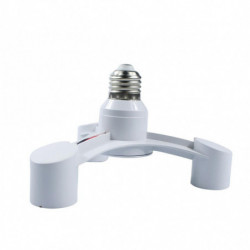Vit Färg 3 I 1 E27 Till E27 Led Lampa Lampor Uttag Splitter Adapter Hållare För Foto Studio