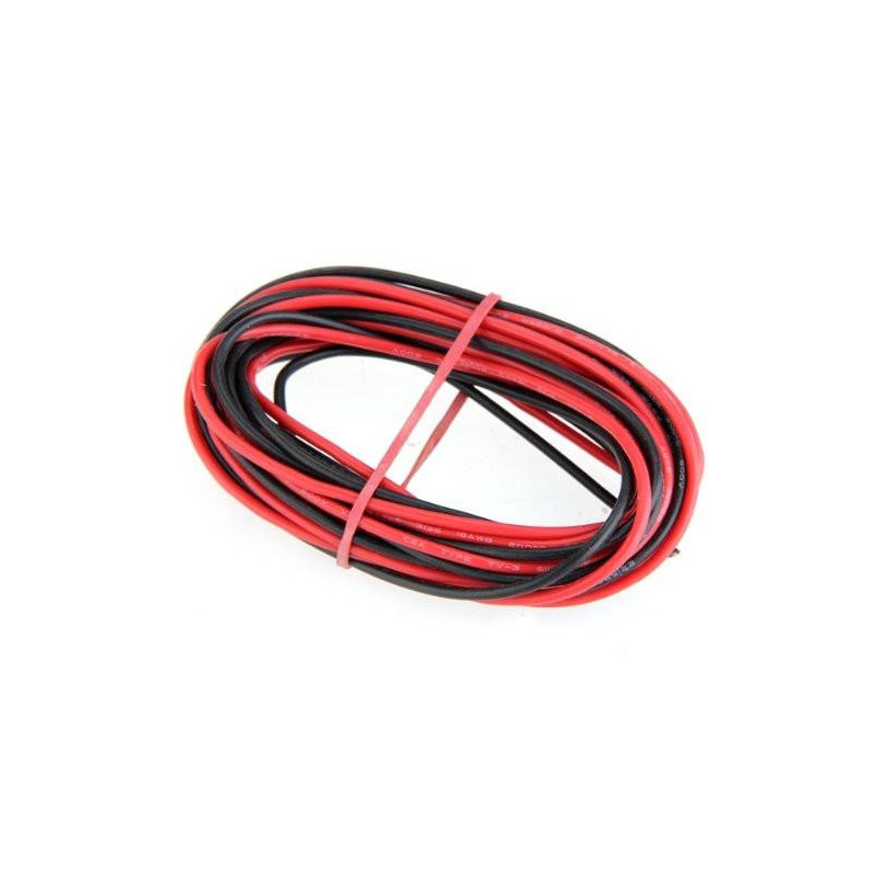 2x 3m 18 Mätare Awg Silikon Gummi Tråd Kabel Röd Svart Flexibel