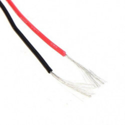 2x 3m 24 Mätare Awg Silikon Gummi Tråd Kabel Röd Svart Flexibel
