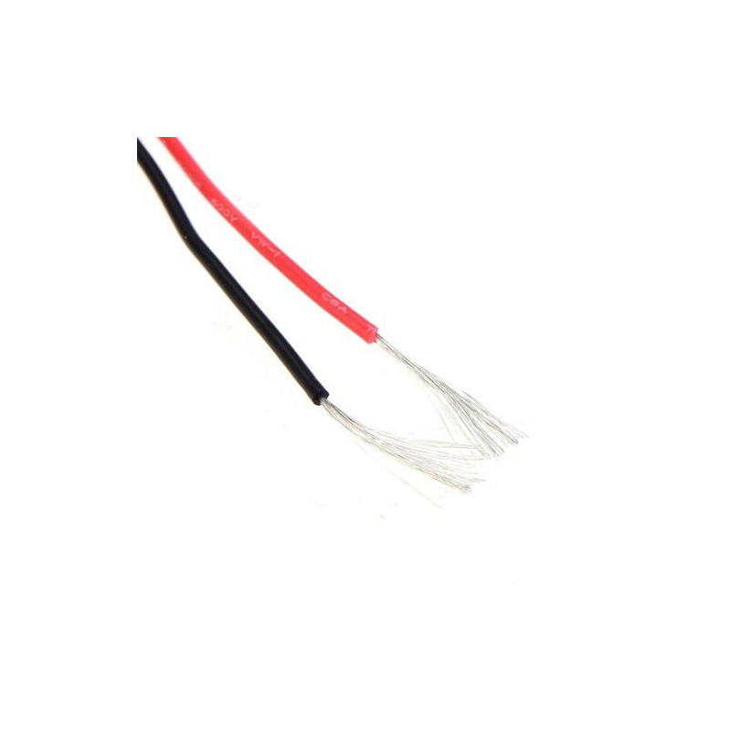 2x 3m 24 Mätare Awg Silikon Gummi Tråd Kabel Röd Svart Flexibel