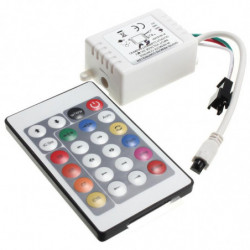 Excellent Kvalitet 24 Keys Ir Avlägsen Kontroller För Ws2811 Ws2812 Ws2812b Led Remsa Ljus Lampa Dc5v