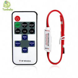 Tanbaby Dc524v Trådlös Mini Led Kontroller Dimmer 11key Rf Avlägsen Kontrollera För Enda Färg Led