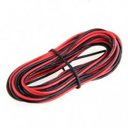 Imc 2x 3m 24 Mätare Awg Silikon Gummi Tråd Kabel Röd Svart Flexibel