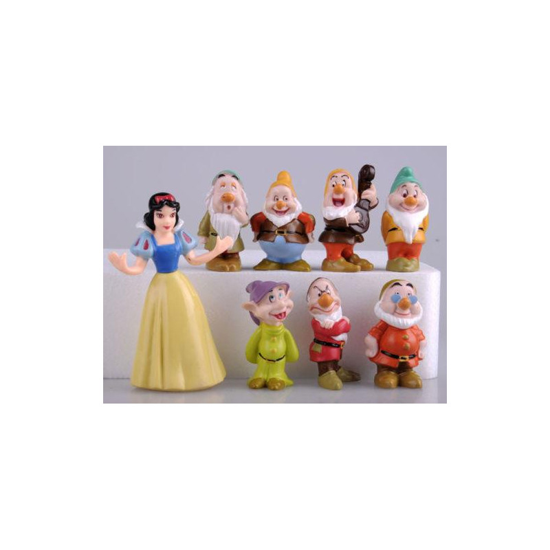 Snö Vit Och De Sju Dvärgar Siffror Kaka Topper Barn 8pcs