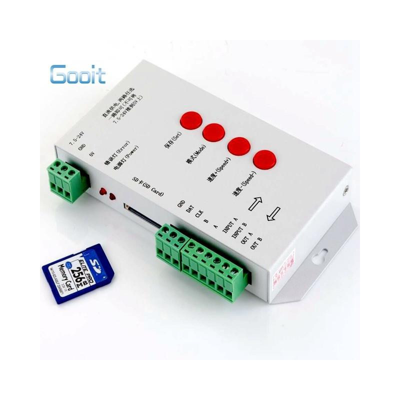 T1000s Sd Kort Led Kontroller Pixel Led Kontrollera Pixel Kontroller Stöd Dmx512 Ws2811 Rgb Kontroller