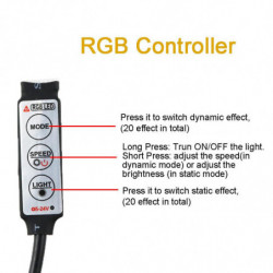 Usb Rgb Kontroller 524 V Led Dimmer Med 3keys 4pin Kvinna Kontakt För 5v Rgb Led Usb Remsa 19 Dynamisk