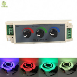Tanbaby Dc1224v Rgb Kontroller 3channel Rgb Led Dimmer Kontroller För Led Remsa 3528 5050