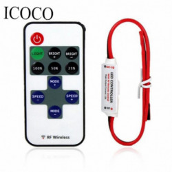 1 St 12v Rf Led Remsa Ljus Mini Trådlös Växla Kontroller Dimmer Med Avlägsen Kontrollera Mini I Kö