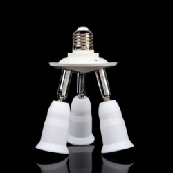 Justerbar 3 I 1 E27 Till E27 Led Lampa Lampor Uttag Splitter Adapter Hållare 90v240v För Hem Och Studio