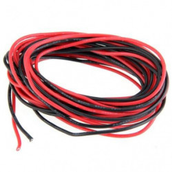 2x 3m 20 Mätare Awg Silikon Gummi Tråd Kabel Röd Svart Flexibel