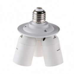 3 I 1 E27 Bas Led Glödlampa Hållare Uttag 110v240v Splitter Ljus Lampa Glödlampa Adapter Hållare