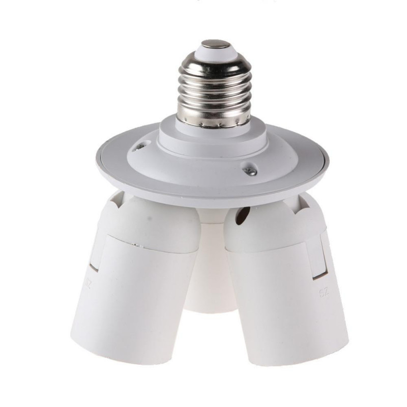 3 I 1 E27 Bas Led Glödlampa Hållare Uttag 110v240v Splitter Ljus Lampa Glödlampa Adapter Hållare