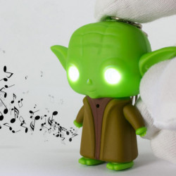 J206 Härlig Led Stjärna Krig Lightsaber Grandmaster Yoda Jedi Handling Figur Leksaker Med Ljud Keychain