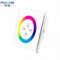 Dc12v24v 4a Ch Vit Rör Panel Rgb Full Färg Led Kontroller Vägg Monterad Rgb Rör Panel Kontroller