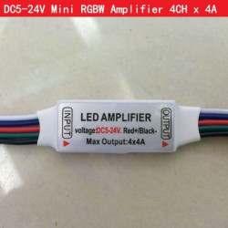 Led Mini Rgbw Förstärkare Med 5pin Tråd Likström 524 V 4ch X 4a För 5050 2835 Rgbw Led Remsa Ljus