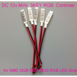Ssist Dc12v Mini 3keys Rgb Led Kontroller Dimmer Växla För Smd 3528 5050 5630 Rgb Led Remsa